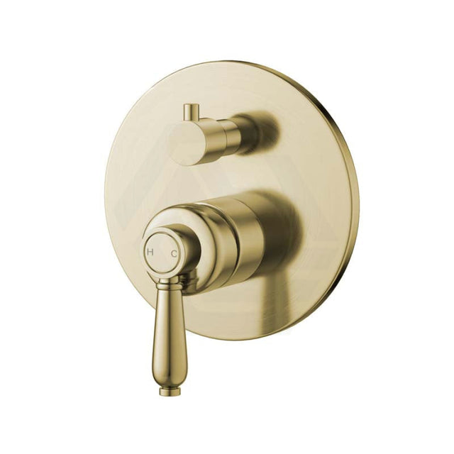 G#2(Gold) Fienza Eleanor Wall Diverter Mixer Ceramic Handle Optional Brushed Gold Mixers With