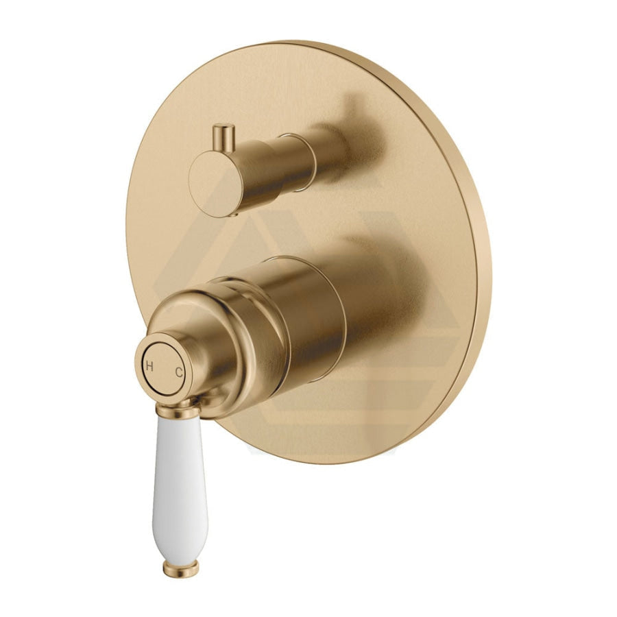 G#2(Gold) Fienza Eleanor Wall Diverter Mixer Urban Brass / Brushed Gold Mixers With