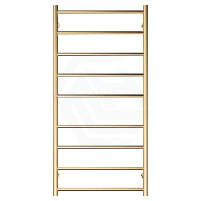 Fienza Isabella Urban Brass Heated Towel Rail 600 X 1200Mm 9 Bars Rails