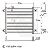 G#2(Gold) Fienza Isabella Urban Brass Heated Towel Rail 7/8/9 Bars Rails