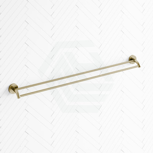 G#2(Gold) Fienza Kaya 900Mm Double Towel Rail Urban Brass Brushed Gold Rails