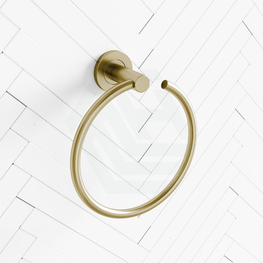 G#2(Gold) Fienza Kaya Hand Towel Ring Urban Brass Brushed Gold Holders