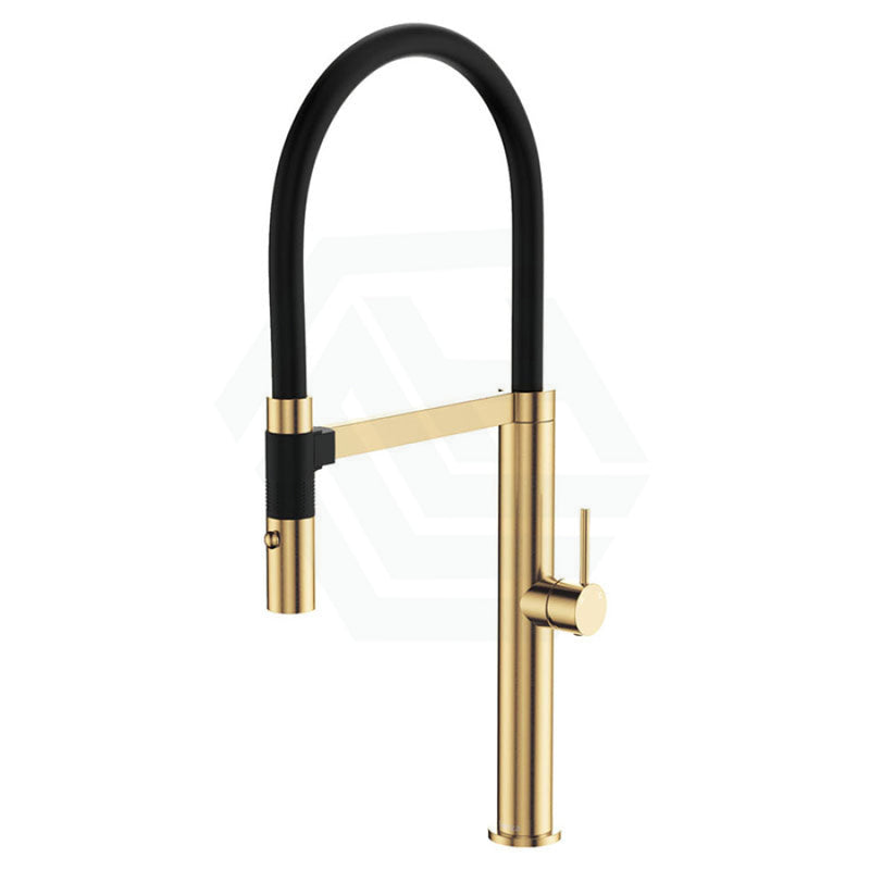 Fienza Kaya Urban Brass Brass 360 Swivel Pull Down Kitchen Sink Mixer Tap