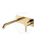 G#2(Gold) Fienza Kaya Urban Brass Basin/Bath Wall Mixer Dress Kit Only Rectangular Plate 200Mm