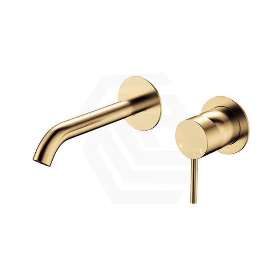 G#2(Gold) Fienza Kaya Urban Brass Basin/Bath Wall Mixer Dress Kit Only Round Plates 160Mm Outlet Tap