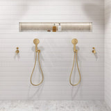 G#2(Gold) Fienza Kaya Urban Brass Hand Shower With Round Plate Handheld Sets