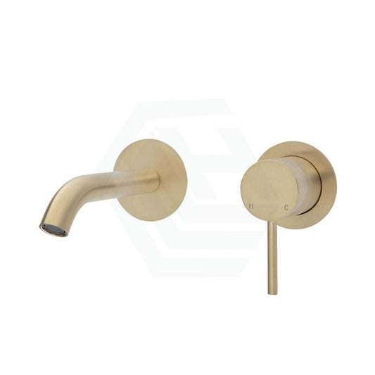 G#2(Gold) Fienza Kaya Wall Basin Bath Mixer Set 160Mm Multi-Colour Brushed Gold Bath/Basin Tap Sets