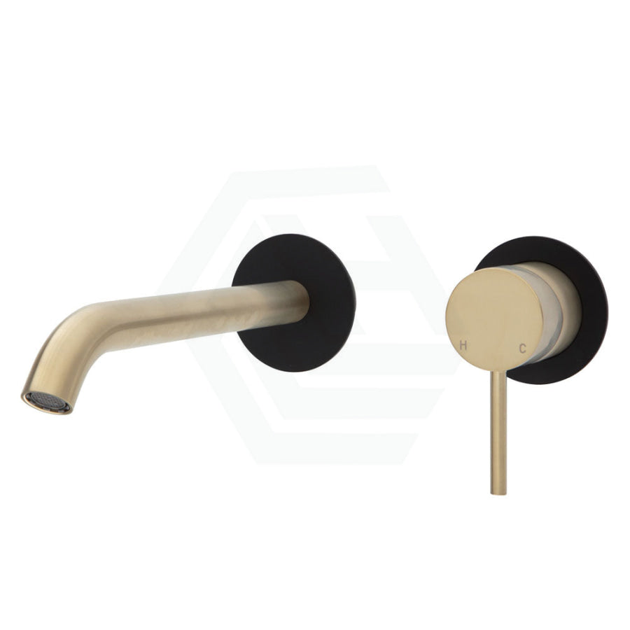 G#2(Gold) Fienza Kaya Wall Basin Bath Mixer Set 200Mm Multi-Colour Matt Black Bath/Basin Tap Sets