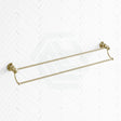 G#2(Gold) Fienza Lillian 810Mm Urban Brass Double Towel Rail Brushed Gold Rails