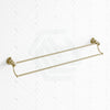 G#2(Gold) Fienza Lillian 810Mm Urban Brass Double Towel Rail Brushed Gold Rails