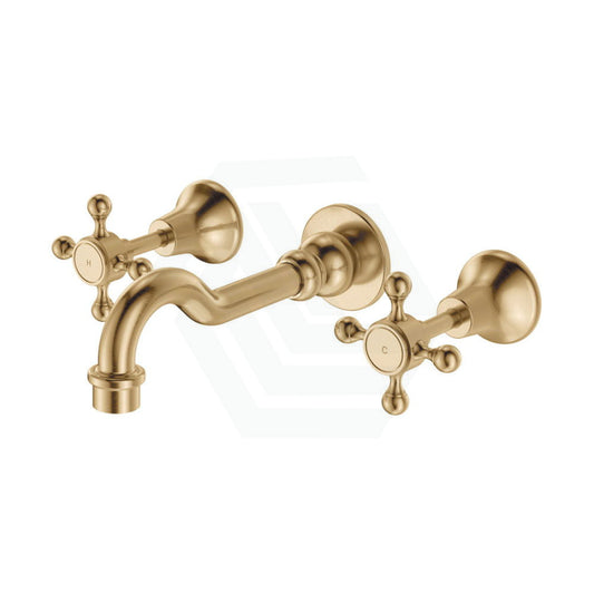 G#2(Gold) Fienza Lillian Basin/Bath Wall Set Urban Brass Bath/Basin Tap Sets