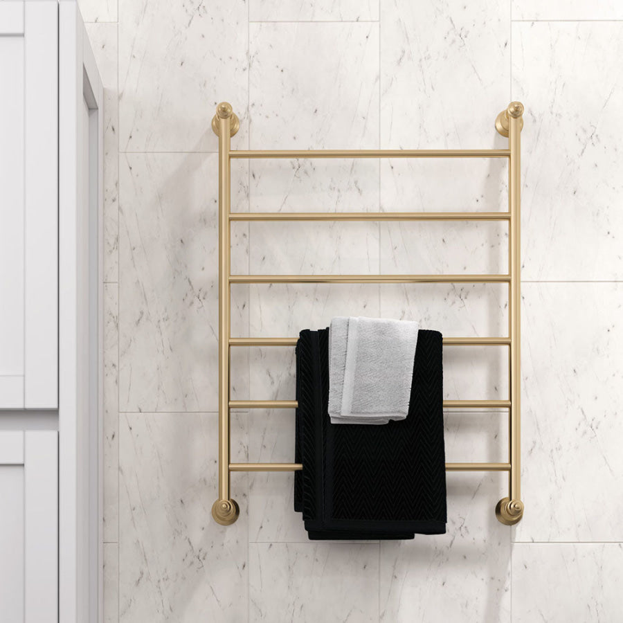 G#2(Gold) Fienza Lillian Heated Towel Rail 600Mm 4/6/9 Bars Rails