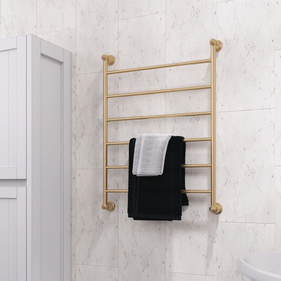 G#2(Gold) Fienza Lillian Heated Towel Rail 600Mm 4/6/9 Bars Rails