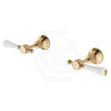 Wall Top Assemblies Urban Brass Ceramic White Handle