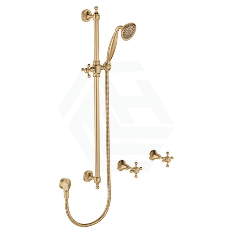 Lillian Rail Shower Set Brass