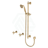 G#2(Gold) Fienza Lillian Urban Brass Rail Shower Set With Handheld