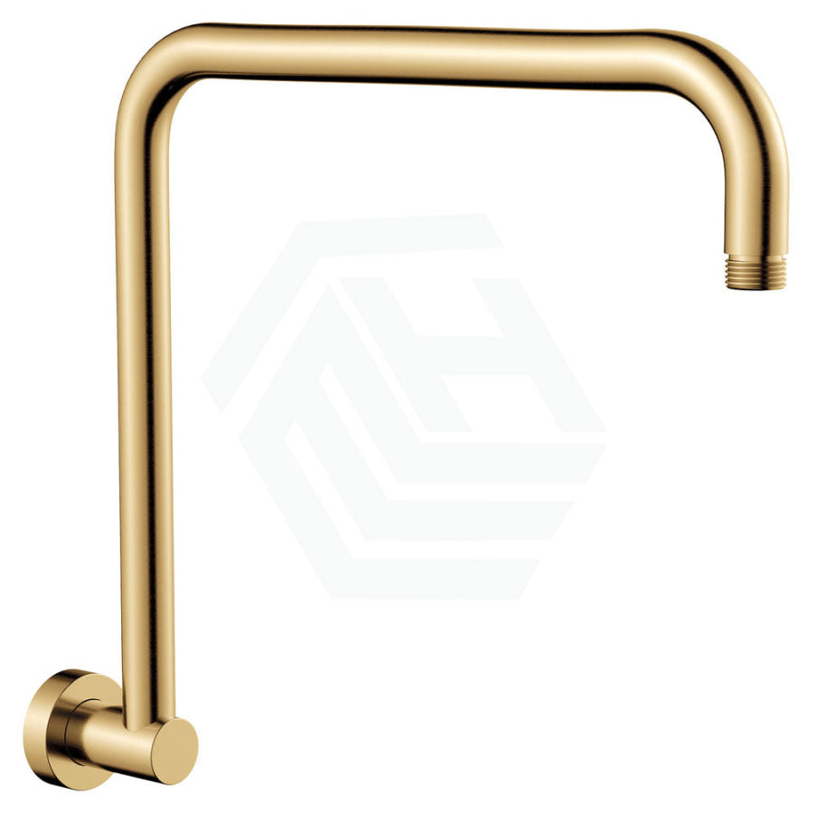 G#2(Gold) Fienza Round Urban Brass Fixed Gooseneck Shower Arm Arms