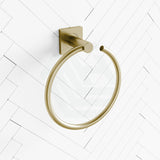 G#2(Gold) Fienza Sansa Hand Towel Ring Urban Brass Brushed Gold Holders