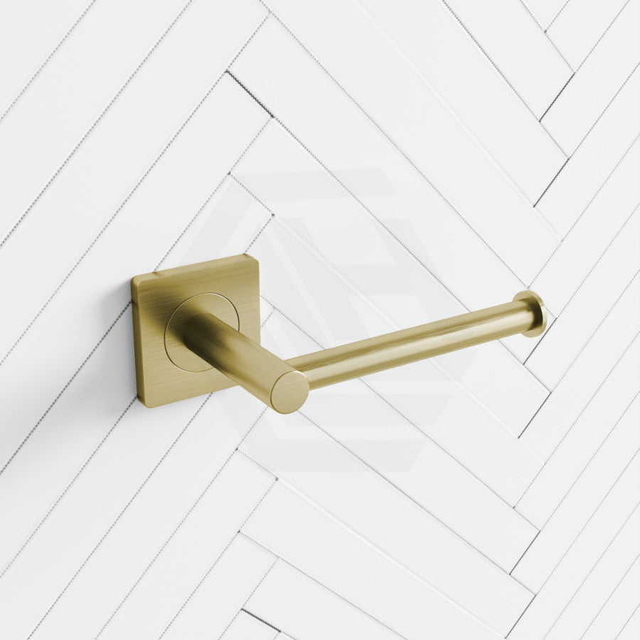 G#2(Gold) Fienza Sansa Roll Holder Urban Brass Brushed Gold Toilet Paper Holders