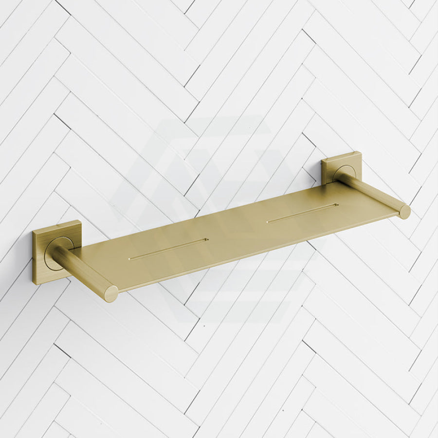 G#2(Gold) Fienza Sansa Shower Shelf Urban Brass Back To Wall Bathroom Shelves