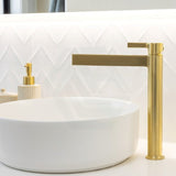 G#2(Gold) Fienza Sansa Tall Basin Mixer Urban Brass Solid Mixers