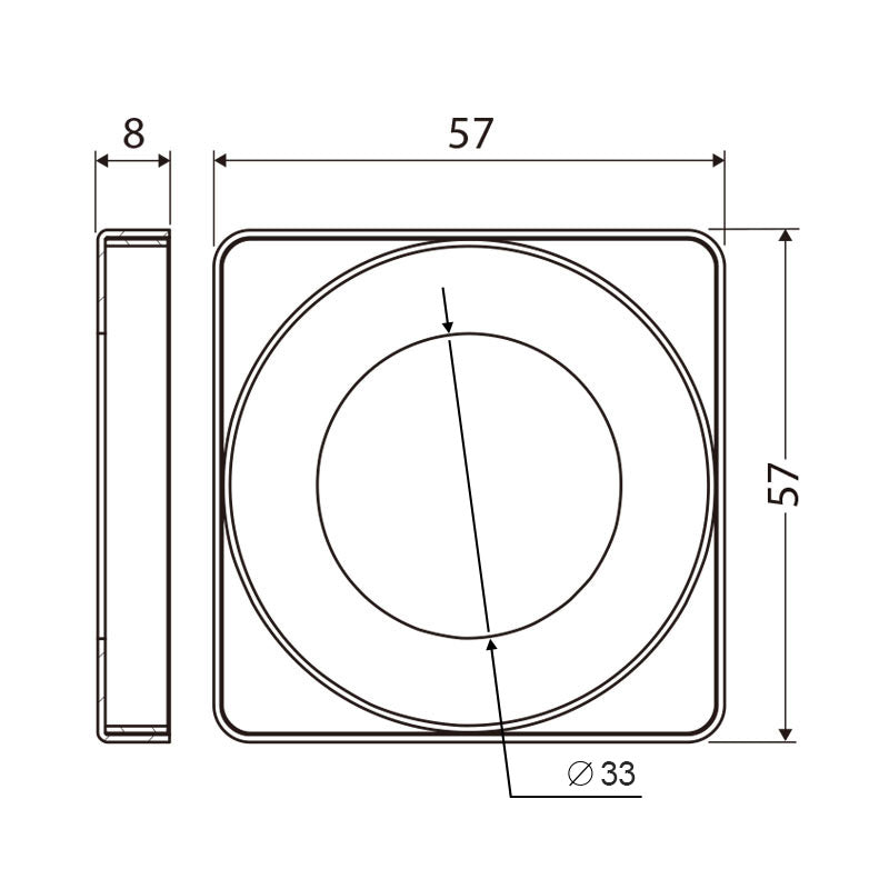 Fienza Sansa Urban Brass Soft Square Cover Plate Plates