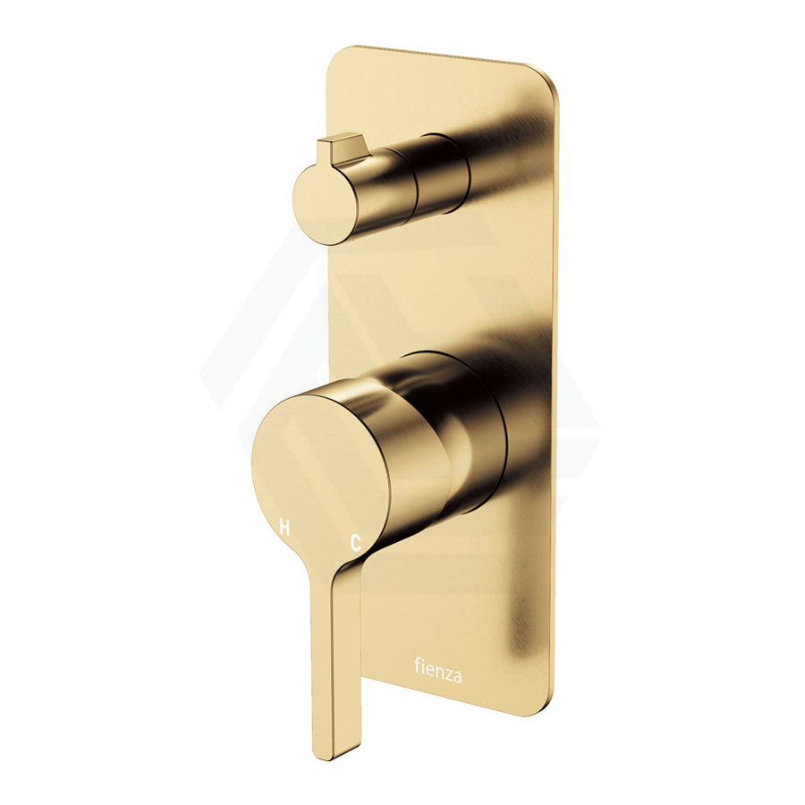 G#2(Gold) Fienza Sansa Urban Brass Wall Diverter Mixer Dress Kit Only Rectangular Plate