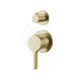 G#2(Gold) Fienza Sansa Urban Brass Wall Diverter Mixer Small Round Plates Mixers With