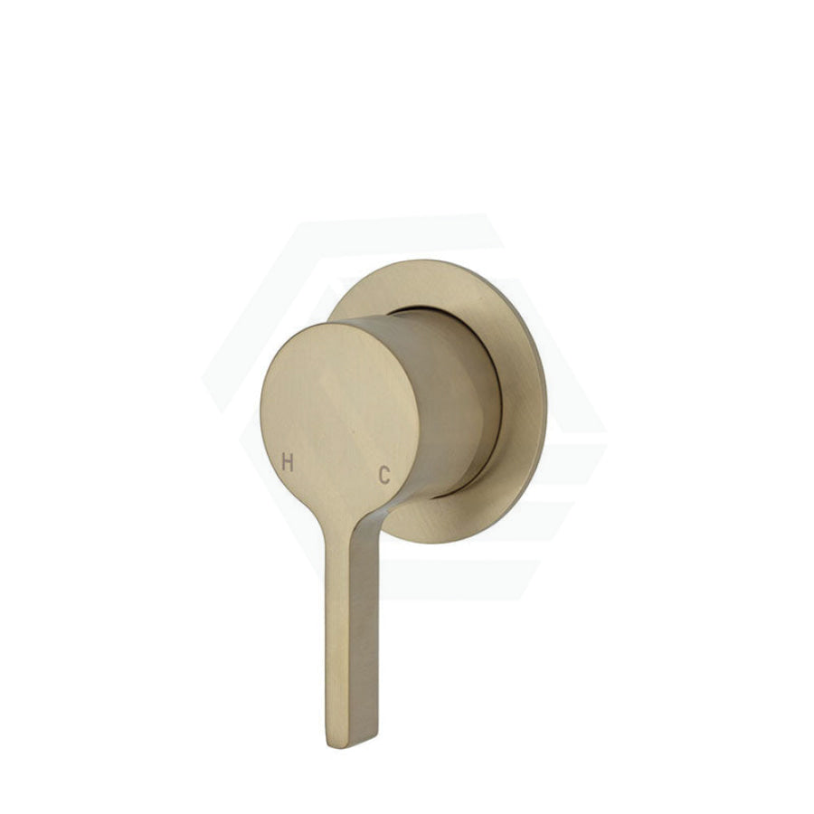 Fienza Sansa Wall Mixer, Urban Brass, Small Round Plate