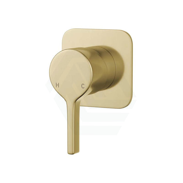 G#2(Gold) Fienza Sansa Wall Mixer Urban Brass Soft Square Plate Mixers