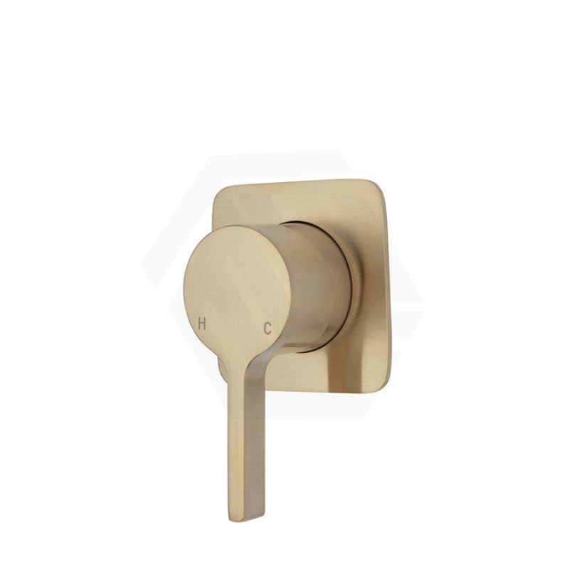 Fienza Sansa Wall Mixer, Urban Brass, Soft Square Plate