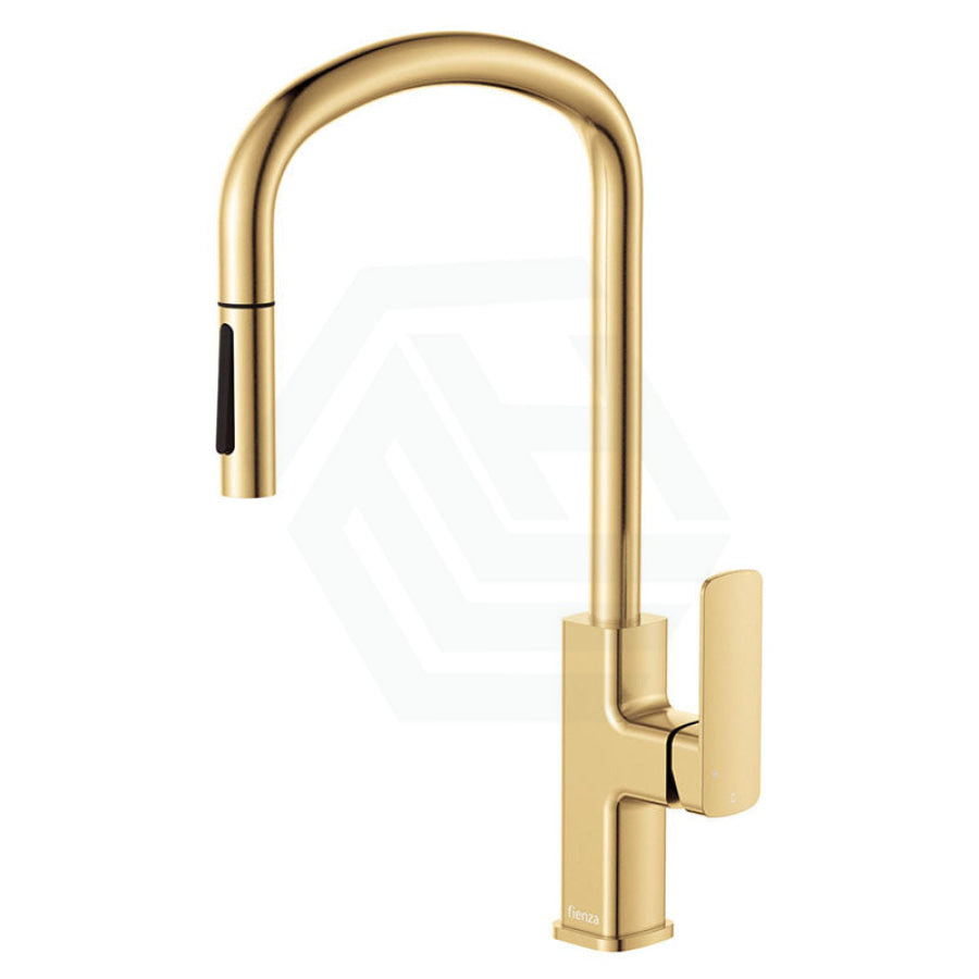 G#2(Gold) Fienza Tono Urban Brass 360 Swivel Pull Out Kitchen Sink Mixer Tap Mixers