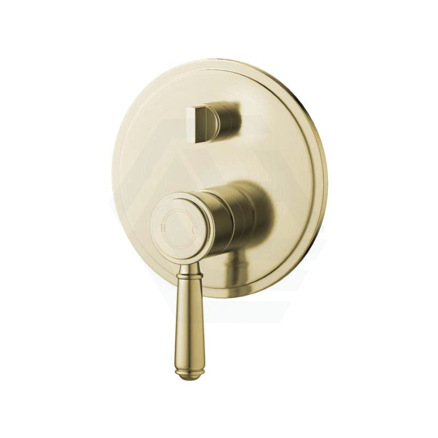 G#2(Gold) Ikon Clasico Brushed Gold Wall Diverter Mixer With Brass/Ceramic Handle Mixers