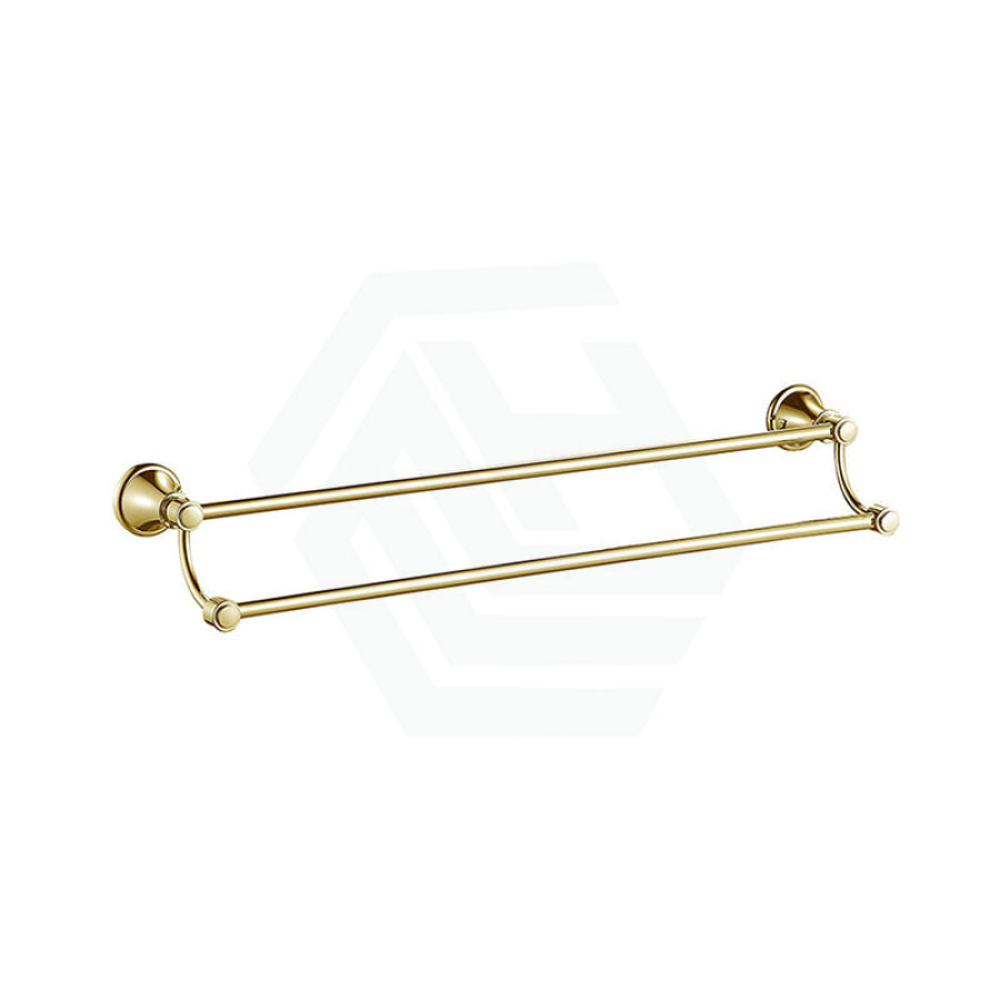 G#9(Gold) Ikon Clasico Double Towel Rail 600/800Mm Brushed Gold 800Mm Rails