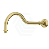 G#2(Gold) Ikon Clasico Round Brushed Gold Curved Shower Arm Brass Arms