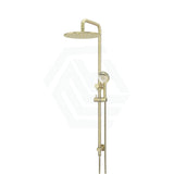 Meir 300Mm Round Pvd Tiger Bronze Twin Shower Station Universal Water Inlet 3 Functions Handheld