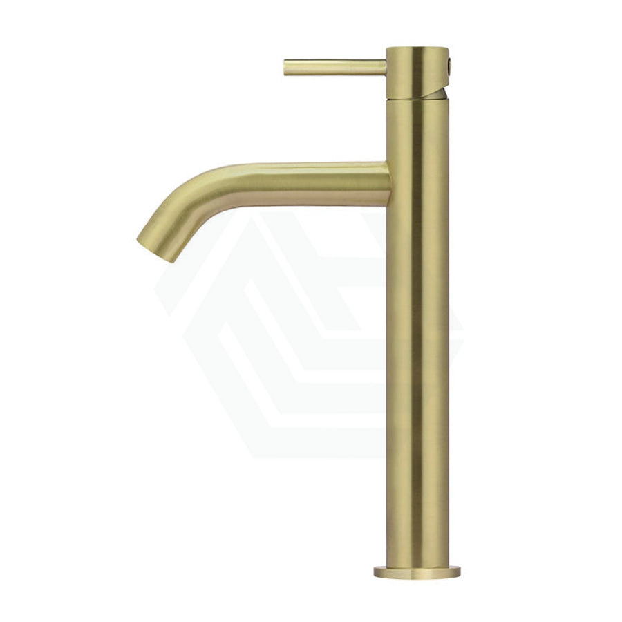 G#2(Gold) Meir Piccola Tiger Bronze Tall Basin Mixer Tap With 130Mm Spout Solid Brass Mixers