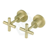 G#8(Gold) Meir Round Cross Handle Jumper Valve Wall Top Assemblies Pvd Tiger Bronze