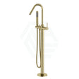 G#2(Gold) Meir Round Freestanding Bath Spout And Hand Shower Pvd Tiger Bronze Floor Mounted Mixers