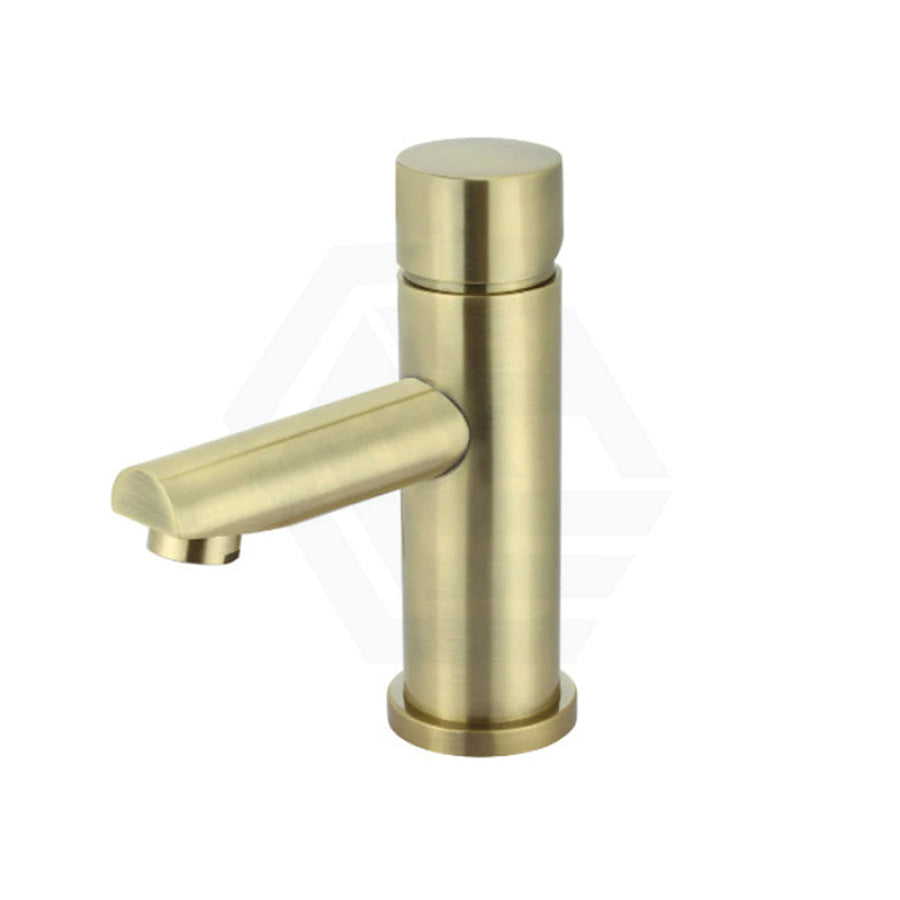 Meir Round Pinless Basin Mixer Pvd Tiger Bronze Short Mixers