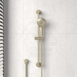 G#2(Gold) Meir Round Three Function Hand Shower On Rail Column Pvd Tiger Bronze With Handheld