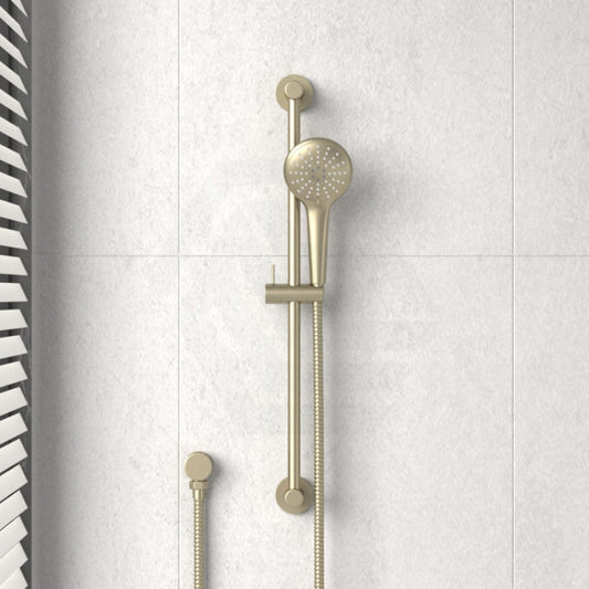 G#2(Gold) Meir Round Three Function Hand Shower On Rail Column Pvd Tiger Bronze With Handheld