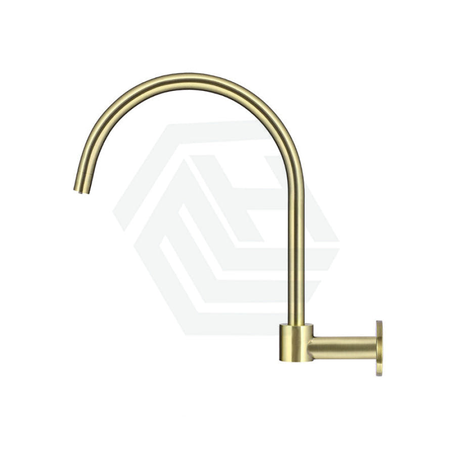 G#2(Gold) Meir Tiger Bronze High Rise Swivel Water Spout Solid Brass Wall Spouts