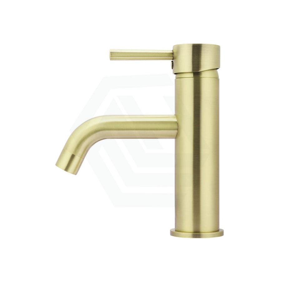 G#2(Gold) Meir Tiger Bronze Round Curved Basin Mixer Solid Brass Short Mixers