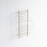 G#2(Gold) Radiant Light Gold Heated Round Ladder Towel Rail 430 X 1100Mm 10 Bars Rails