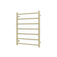 G#2(Gold) Radiant Light Gold Heated Round Ladder Towel Rail 600 X 800Mm 7 Bars Rails