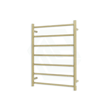 G#2(Gold) Radiant Light Gold Heated Round Ladder Towel Rail 600 X 800Mm 7 Bars Rails