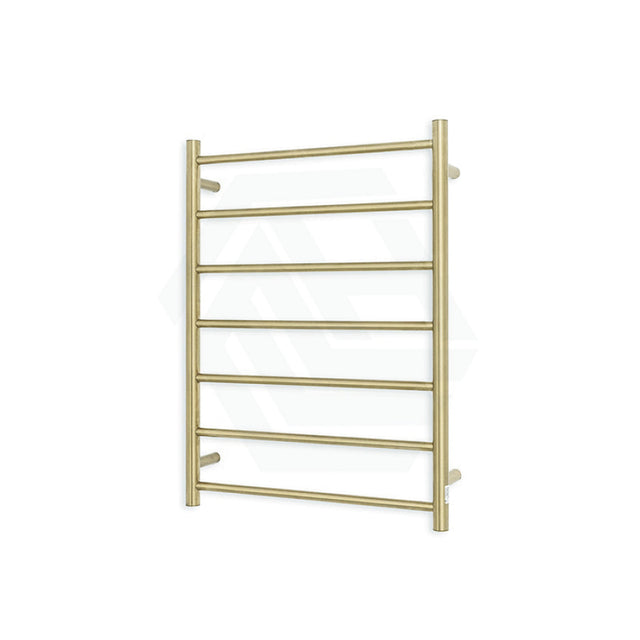 G#2(Gold) Radiant Light Gold Heated Round Ladder Towel Rail 600 X 800Mm 7 Bars Rails