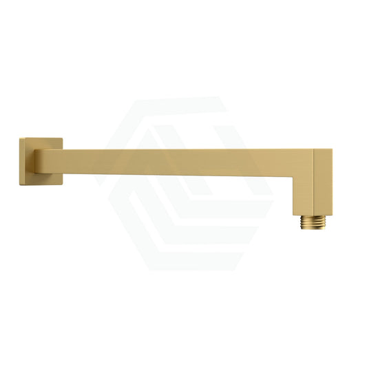 G#3(Gold) 404Mm Square Horizontal Wall Mounted Shower Arm Brushed Gold Arms