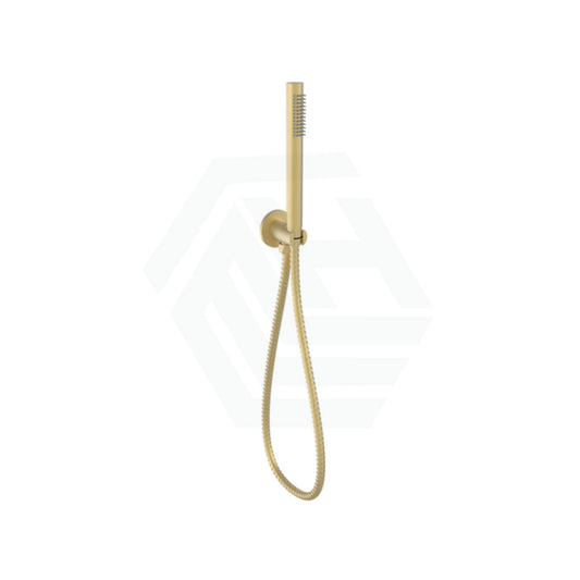 G#3(Gold) Brushed Gold Single Function Tube Hand Shower On Wall Outlet Bracket Rail With Handheld